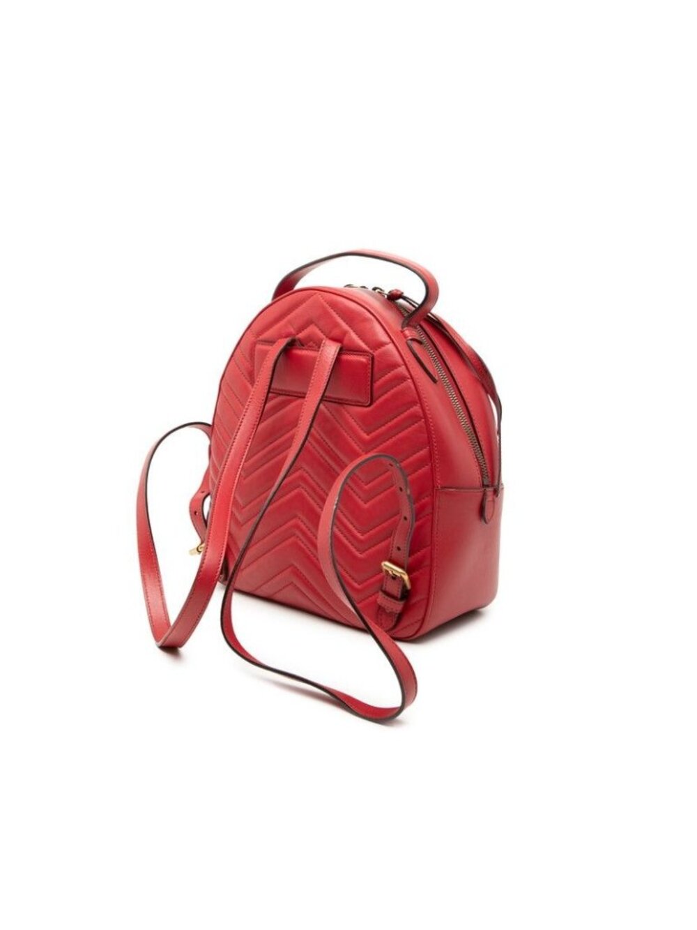 Gucci GG Marmont Backpack Red Leather - Picture 2 of 7
